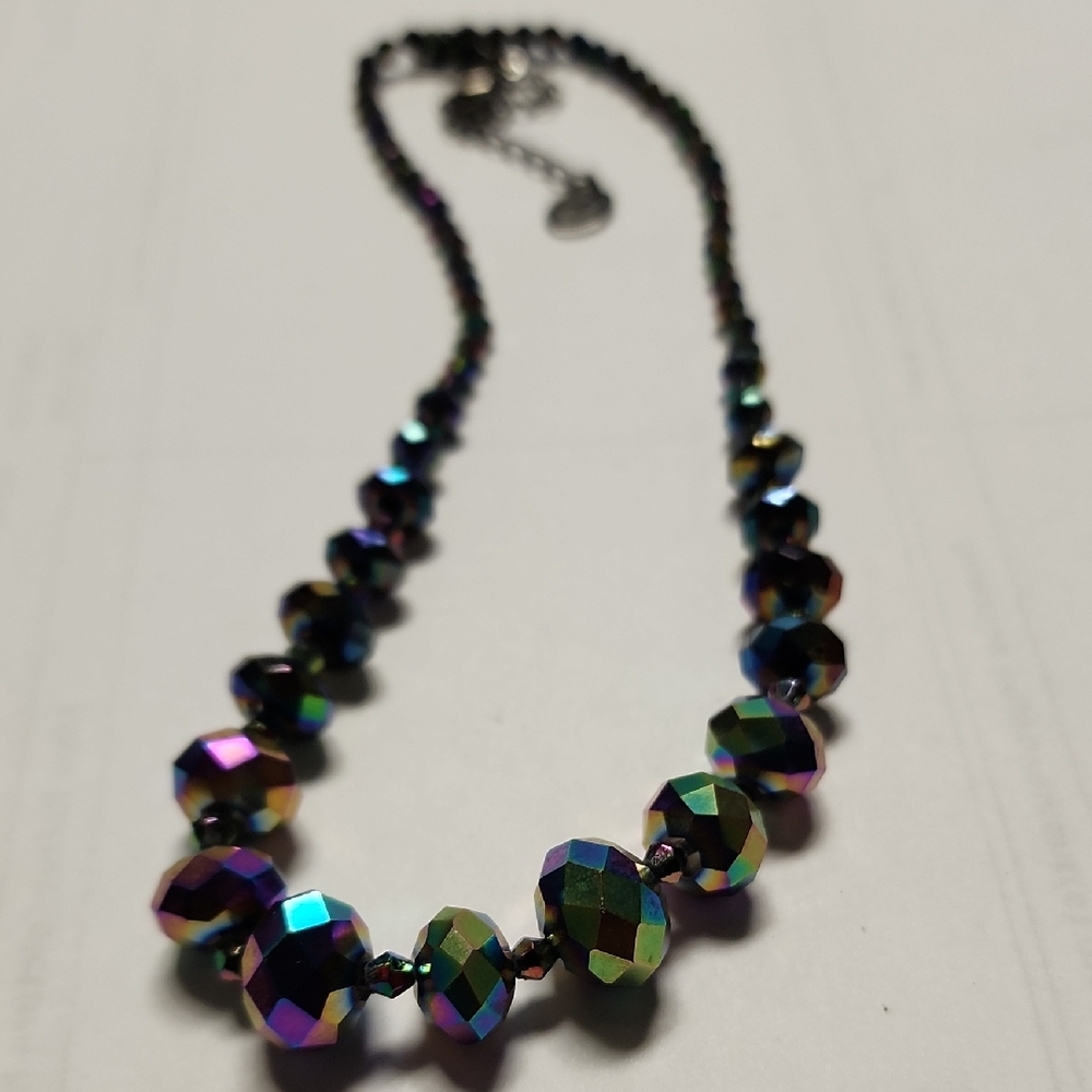 Iridescent Beaded Necklace